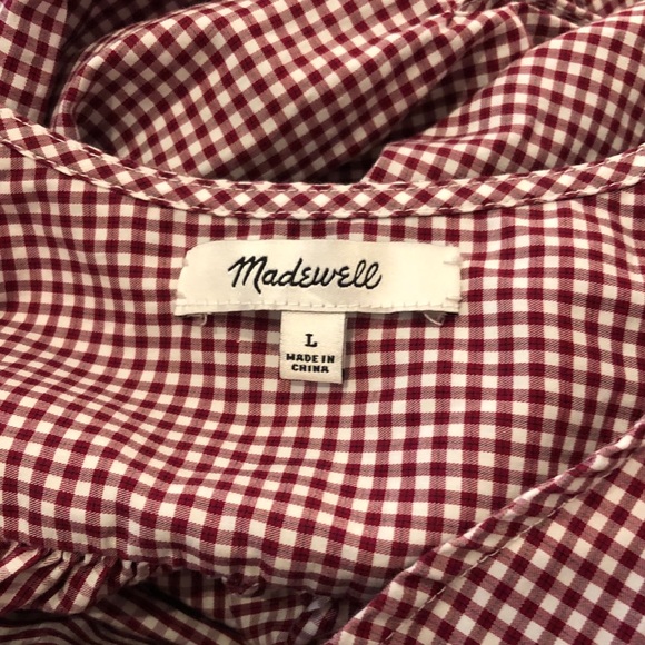 Madewell Gingham Cross Top with Front Tie - Picture 5 of 5